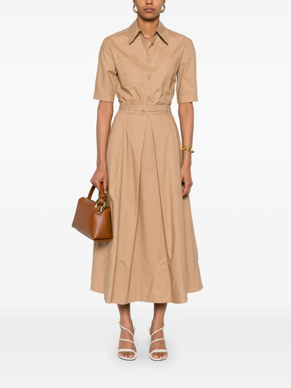 Pleated Shirt Dress