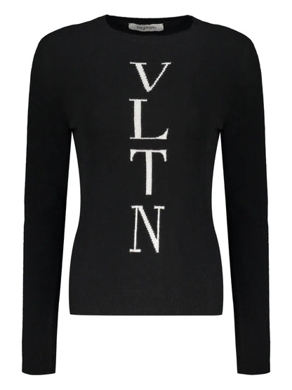 Intarsia-Knit Logo Jumper