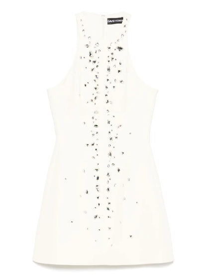 Crystal-Embroidered Mini Dress