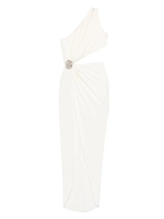 One-Shoulder Draped Mini Dress