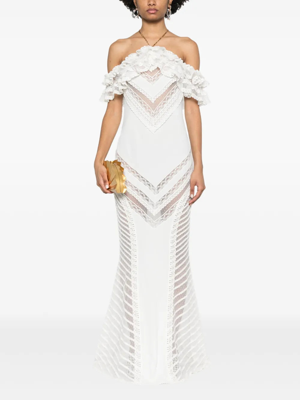 Lace-Embellished Maxi Dress