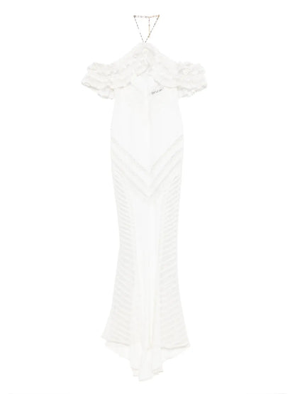 Lace-Embellished Maxi Dress