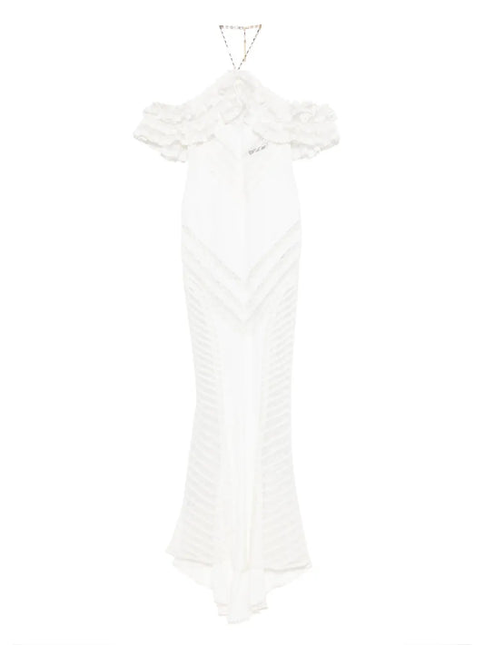 Lace-Embellished Maxi Dress