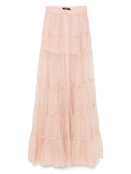 Silk Chiffon Maxi Skirt