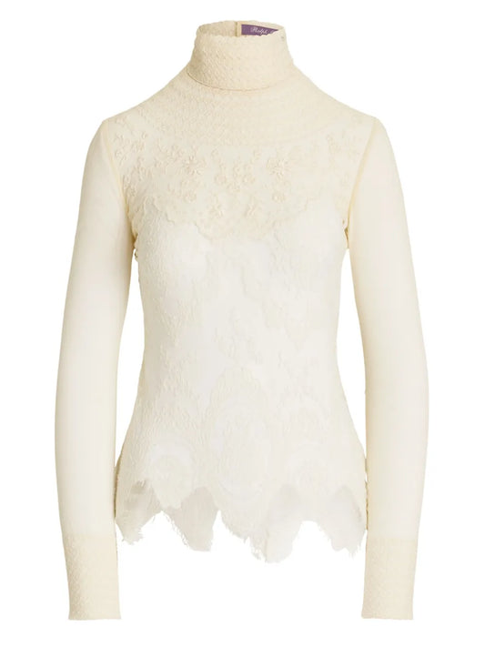 Lace-Detailing Blouse