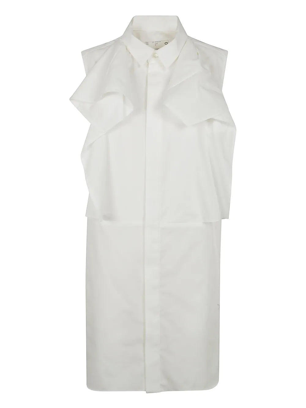 Ruffle-Detail Shirt Dress