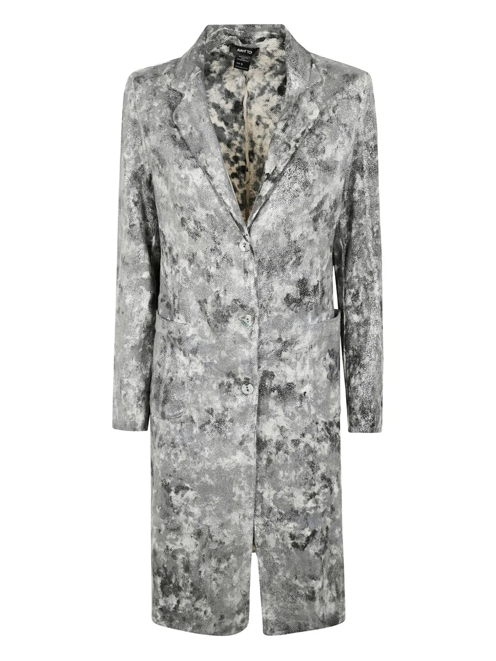 Lurex Abstract-Print Coat