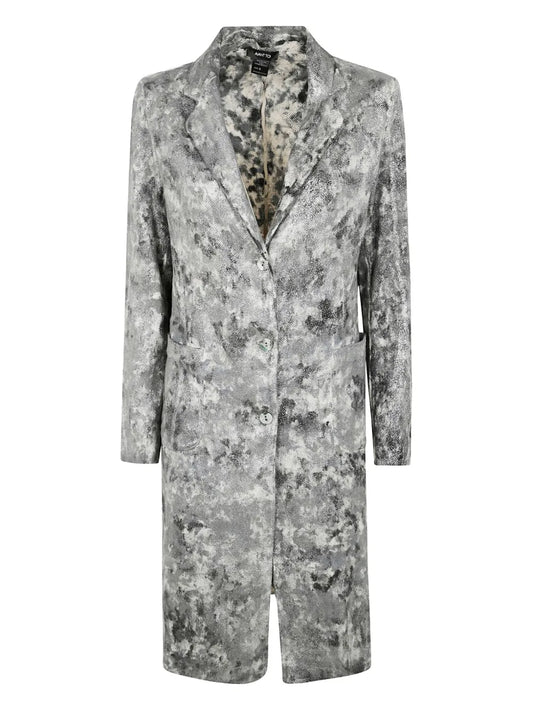 Lurex Abstract-Print Coat