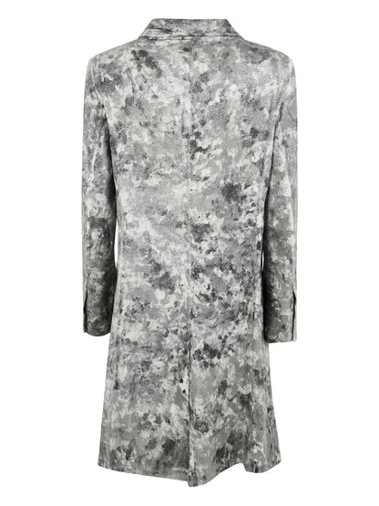 Lurex Abstract-Print Coat