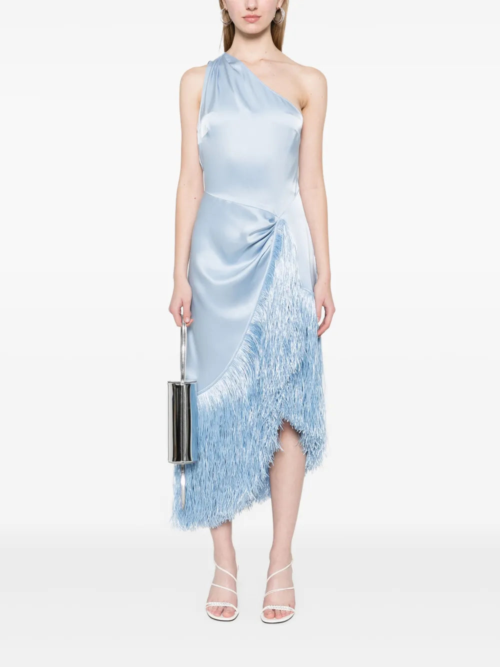 Fringe-Detailed Midi Dress