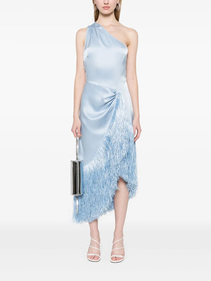 Fringe-Detailed Midi Dress