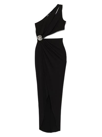 Crystal-Embellishment Midi Dress