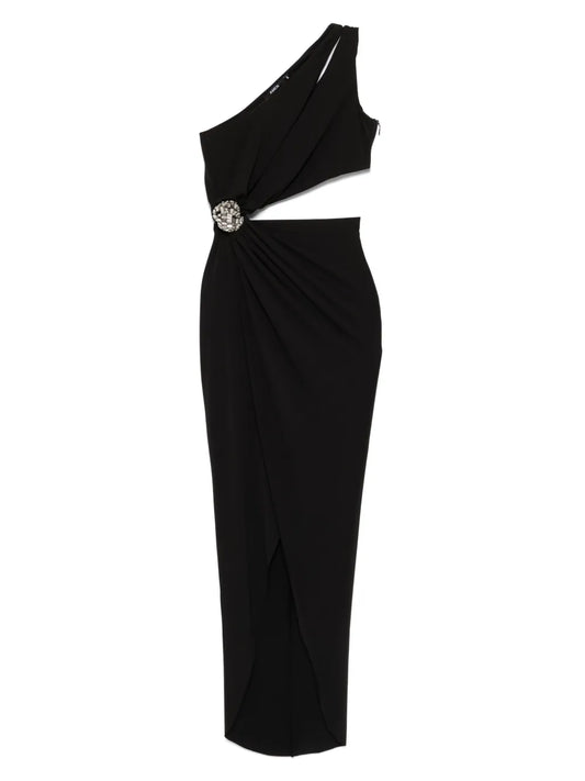 Crystal-Embellishment Midi Dress