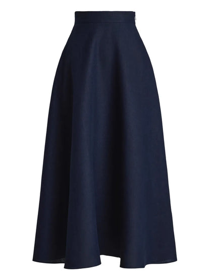 Linen Midi Skirt