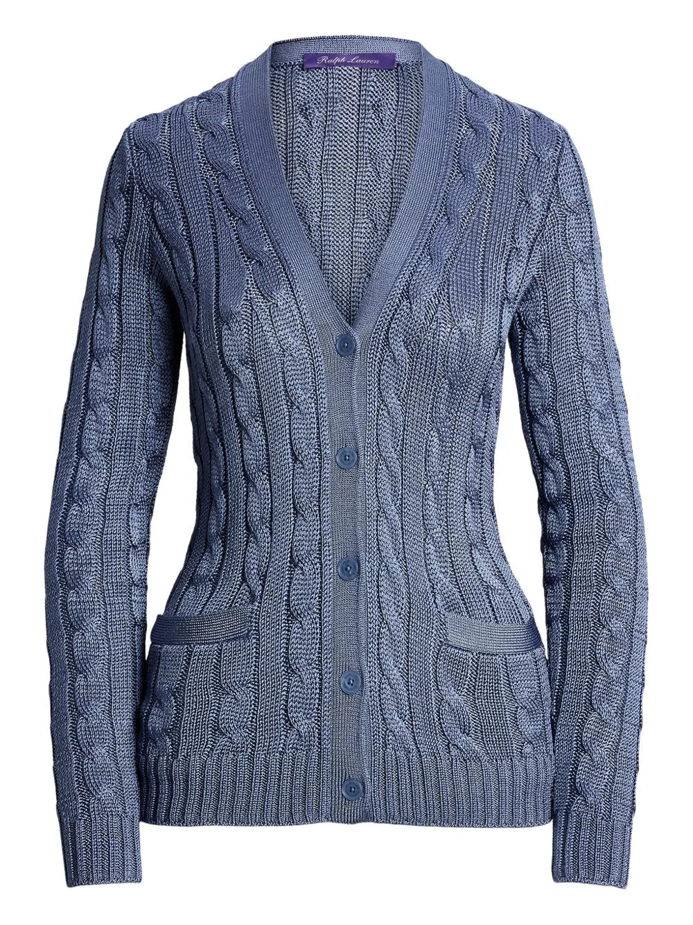 Cable-Knit Silk Cardigan