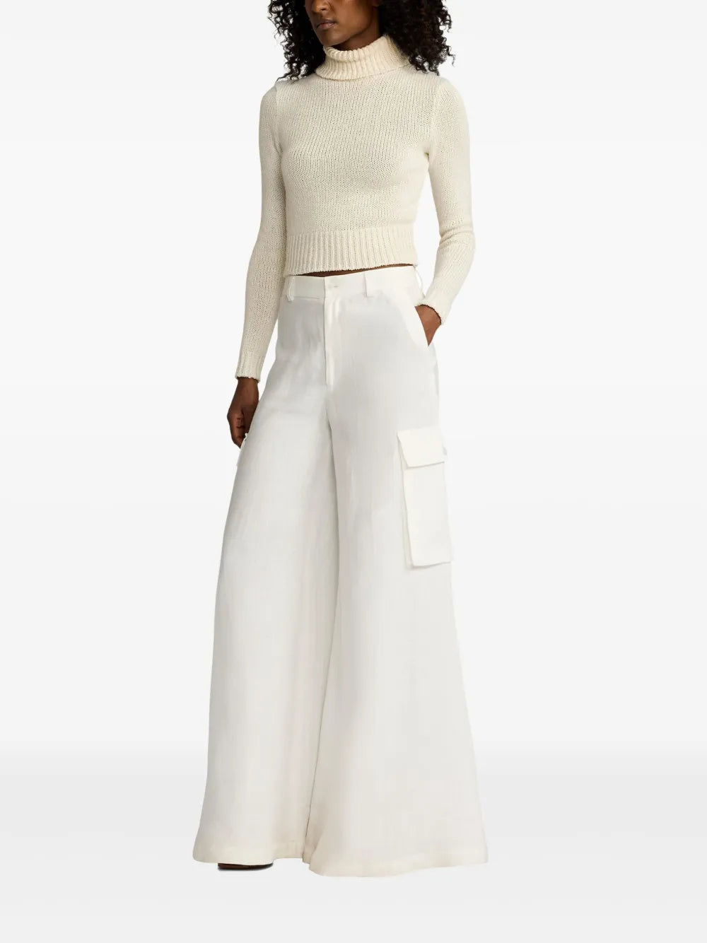 Wide-Leg Cargo Trousers