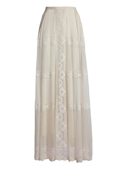 Lace-Detailing Skirt