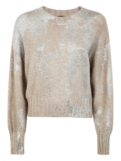 Metallic Pullover Sweater