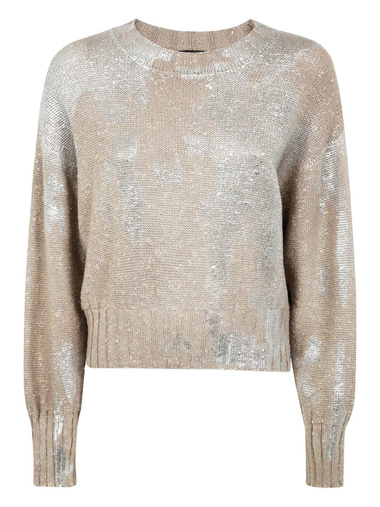 Metallic Pullover Sweater