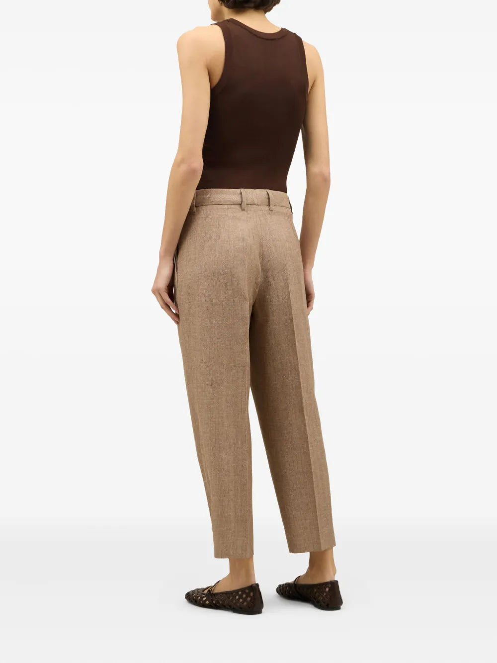 Mélange-Effect Trousers