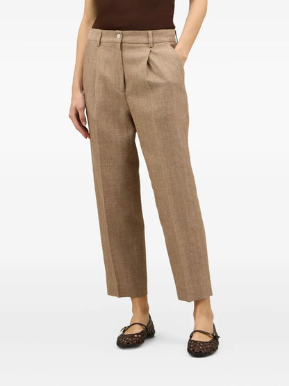 Mélange-Effect Trousers