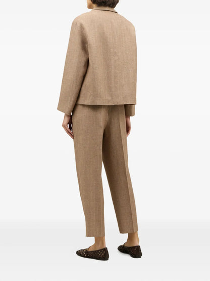 Linen-Blend Blazer