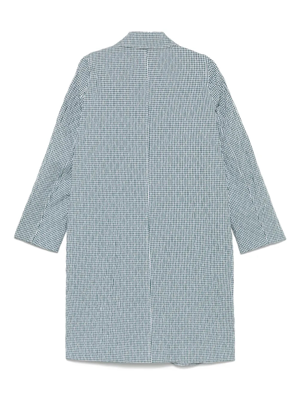 Gingham-Print Coat