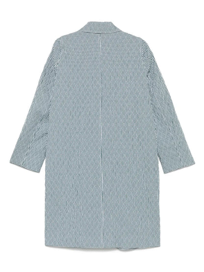 Gingham-Print Coat