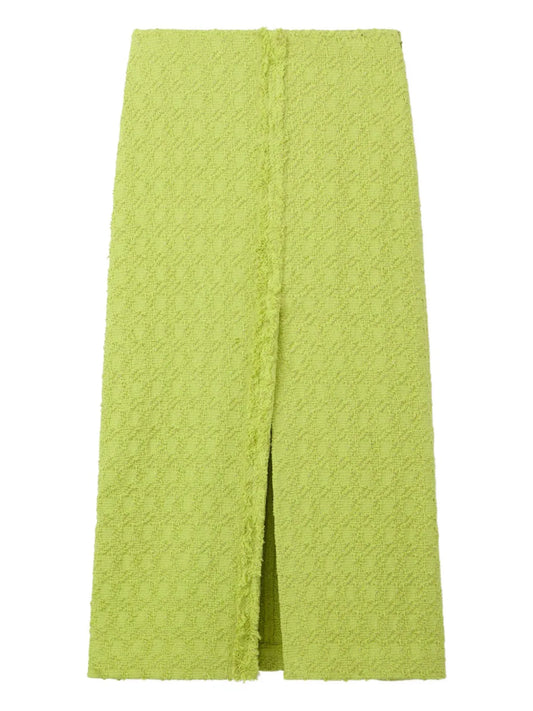 Textured Cotton-Blend Skirt