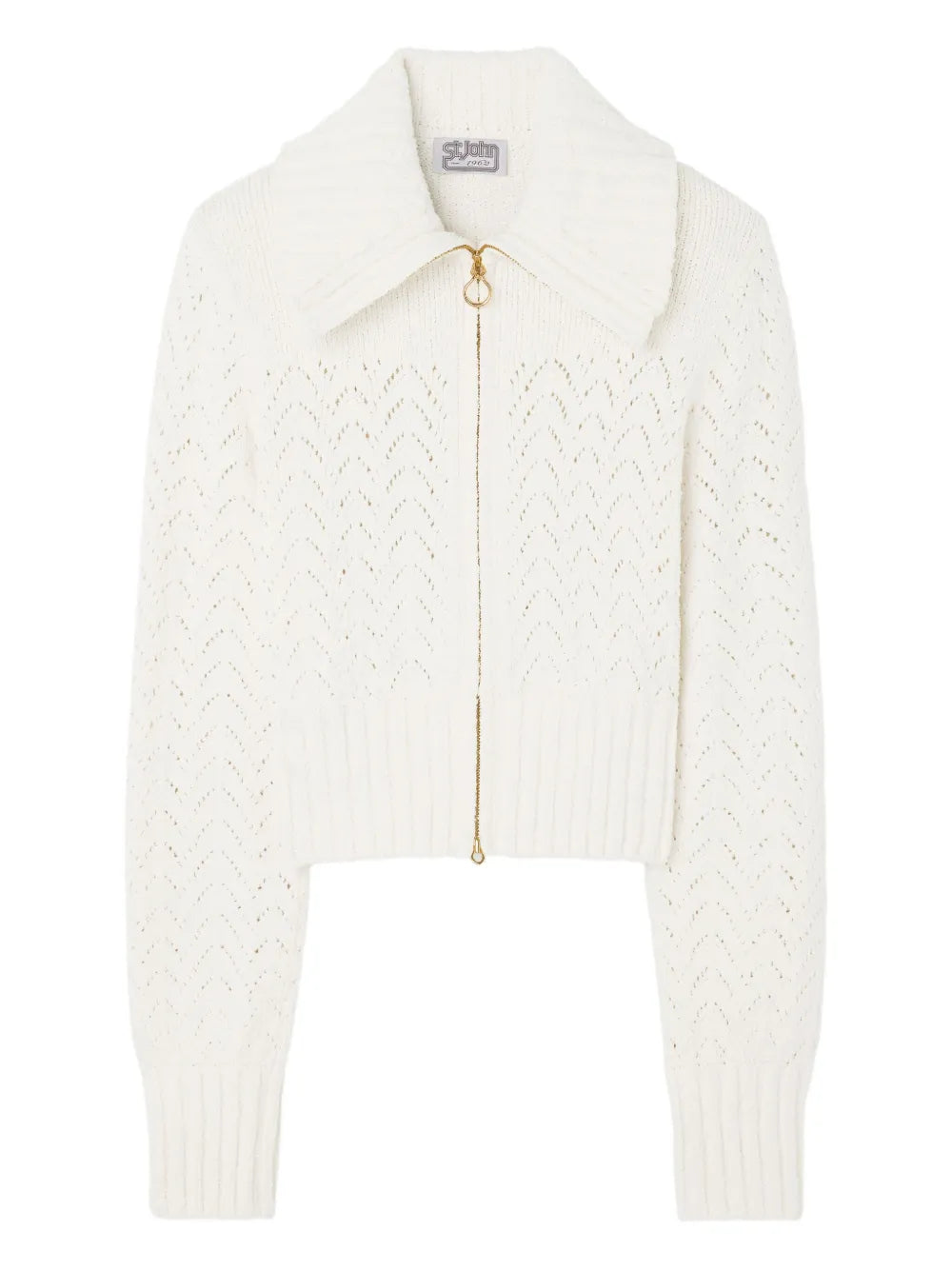 Chevron-Knit Cardigan