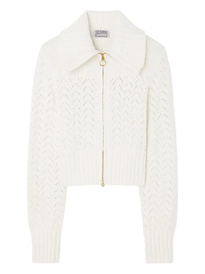 Chevron-Knit Cardigan