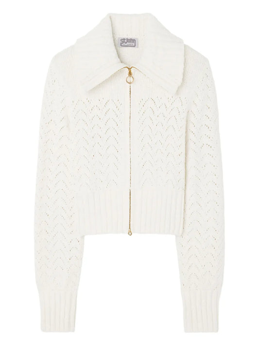 Chevron-Knit Cardigan
