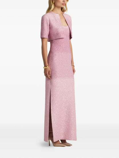 Sequin-Embellished Knitted Jacket