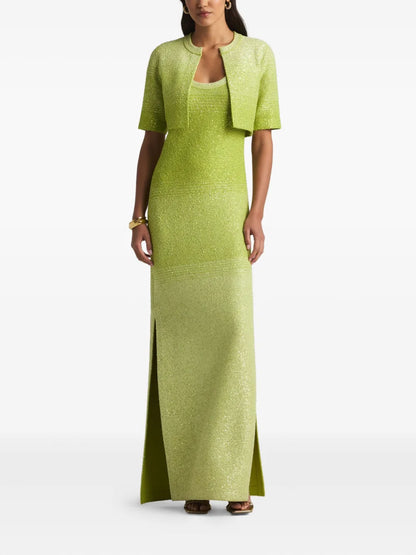 Sequin-Embellished Knitted Jacket