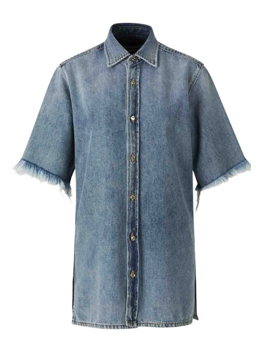 Cotton-Blend Denim Shirt