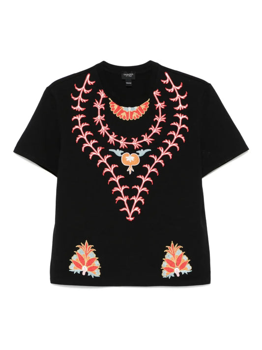 Embroidered-Motif T-Shirt