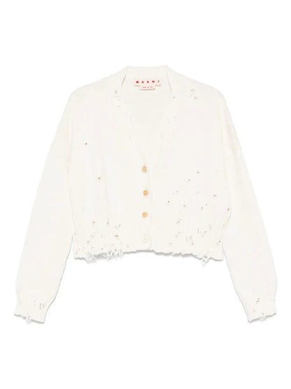 Patterned-Jacquard Cardigan
