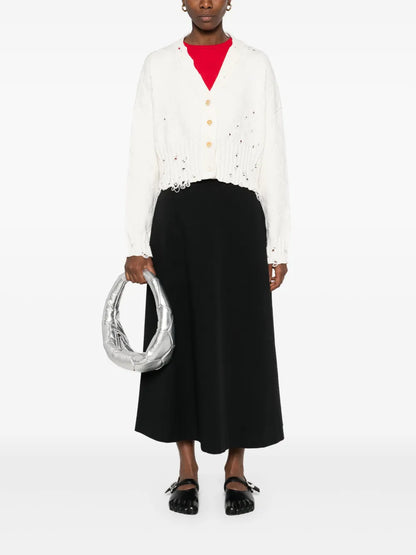 Patterned-Jacquard Cardigan
