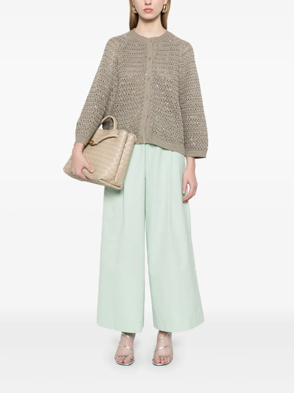 Sequin-Embellished Cardigan