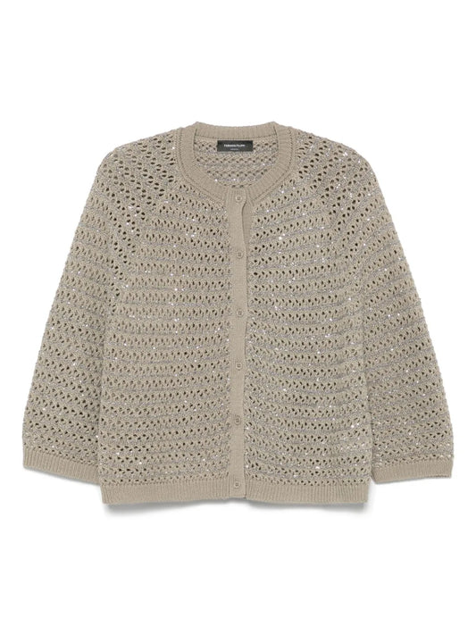 Sequin-Embellished Cardigan
