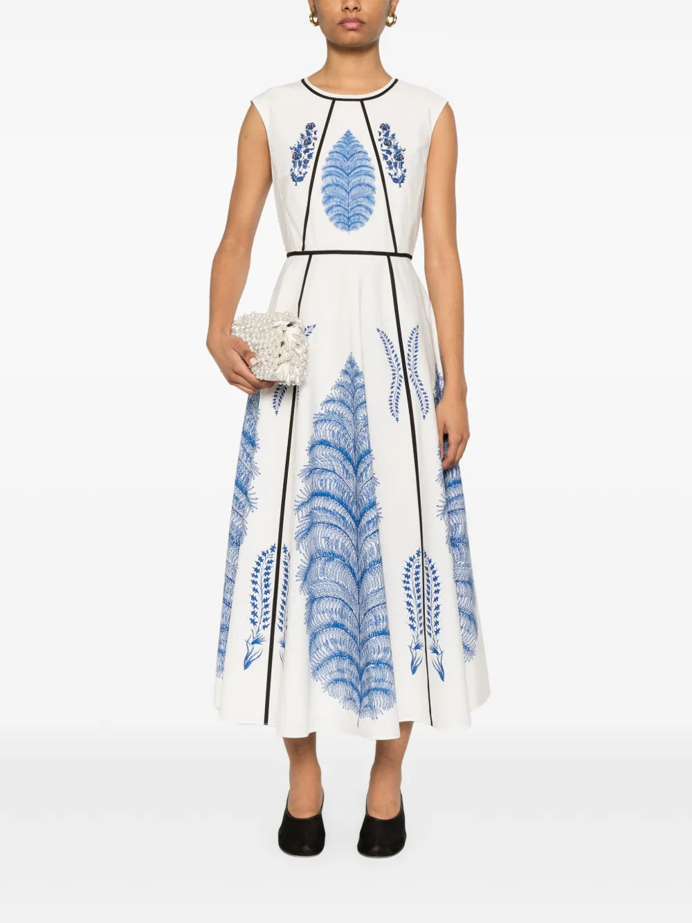 Foral-Print Midi Dress