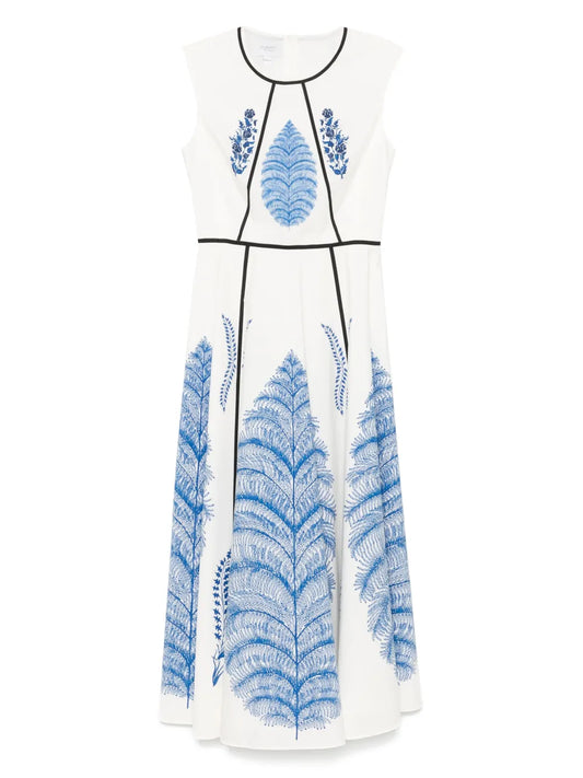 Foral-Print Midi Dress