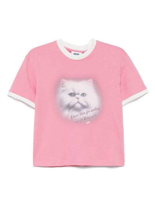 Cat-Print T-Shirt