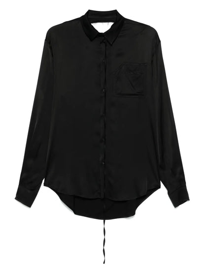 Satin Cut-Out Shirt