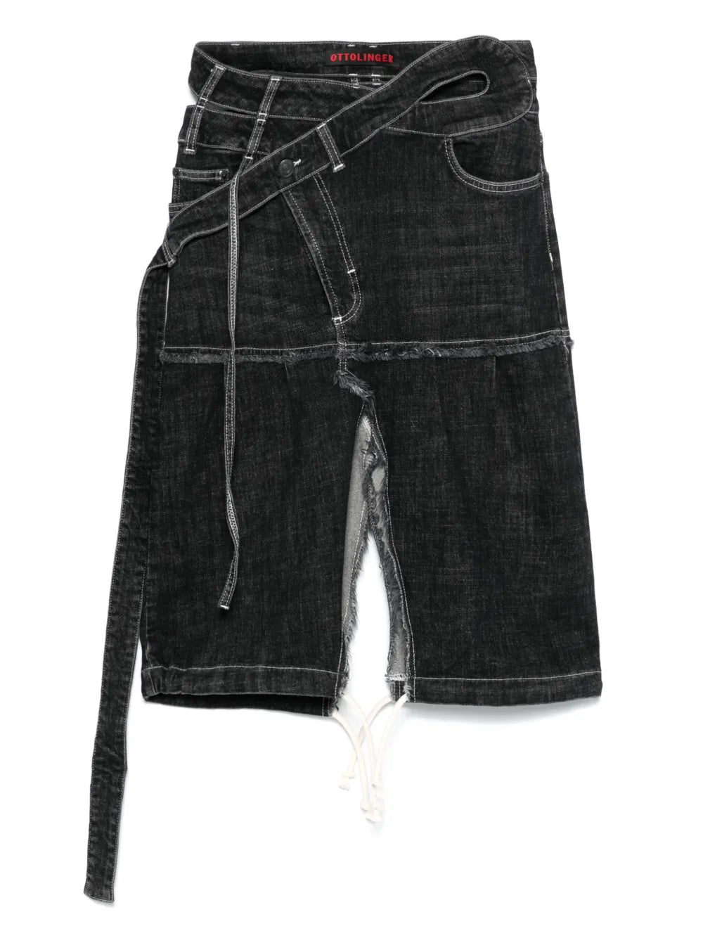 Wrap Denim Skirt