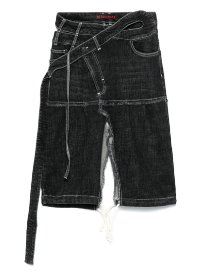 Wrap Denim Skirt