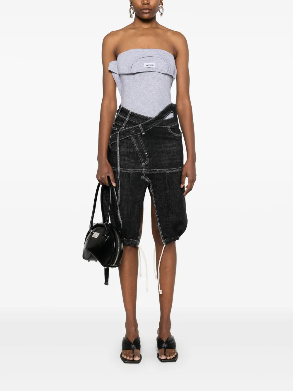 Wrap Denim Skirt