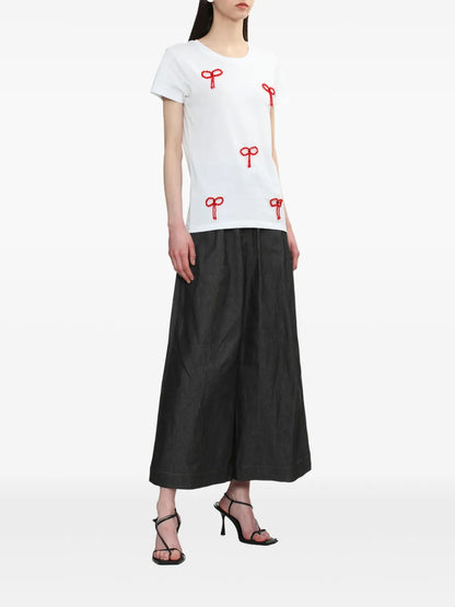 Bow-Embellished T-Shirt