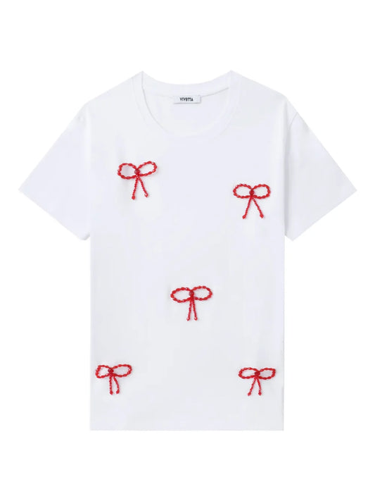 Bow-Embellished T-Shirt