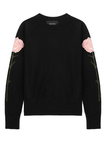 Floral-Motif Sweater